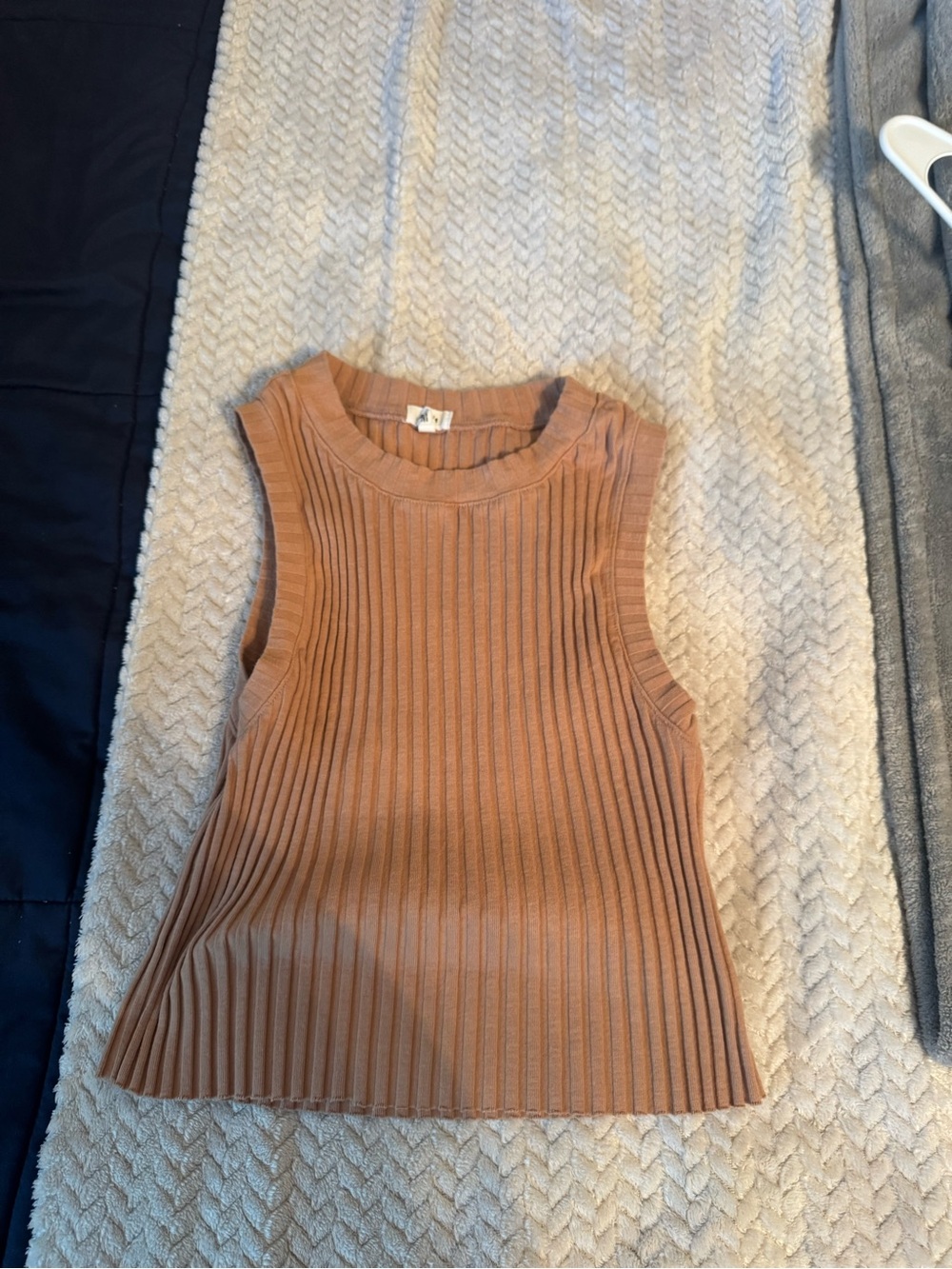 aerie Ribbed Tank Top in Camel Brown